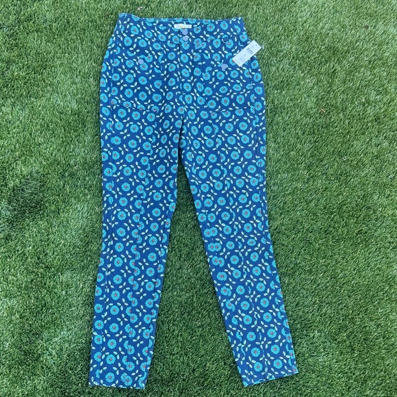 Maeve by Anthropologie Amazing Blue Daisy Pants - Picture 5 of 7